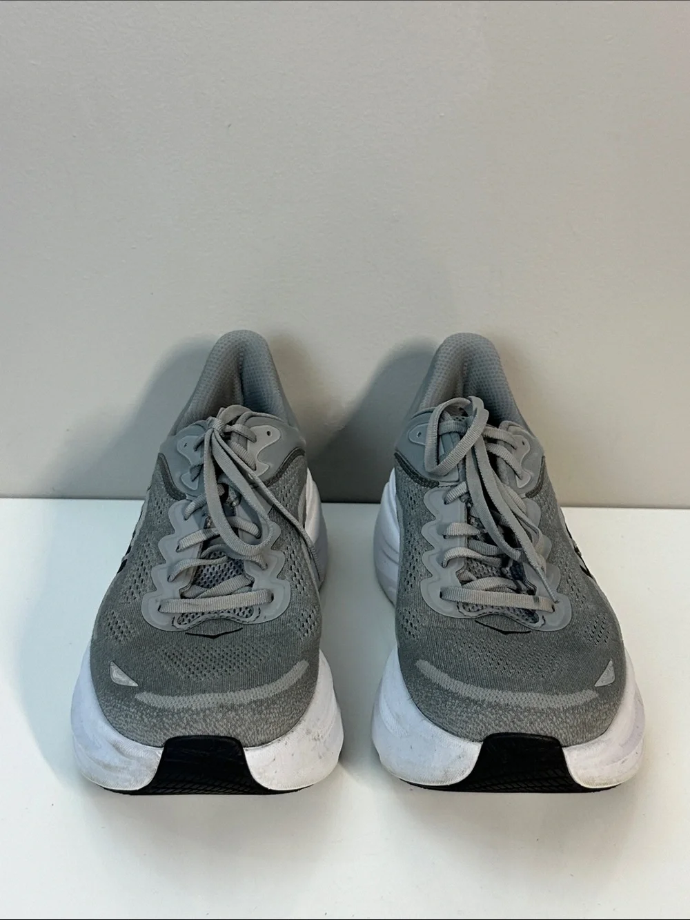 Hoka Mens Bondi 9 Running Sneakers Galactic Grey Stellar Gray Size 12.5D